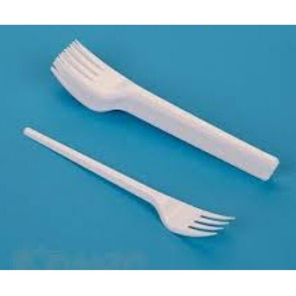 Вилка белая, (комплект 100 шт)