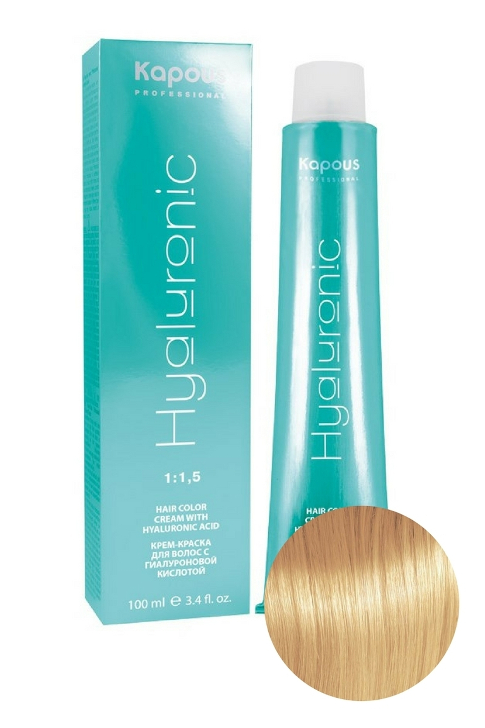 HY 10.3 Платиновый блондин золотистый Крем-краска с Гиалуроновой кислотой 100мл