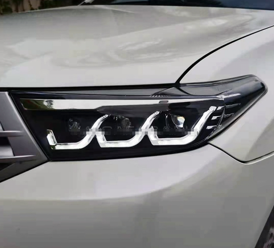 Передние светодиодные фары Тойота Хайлендер 2011-2013 V14 type