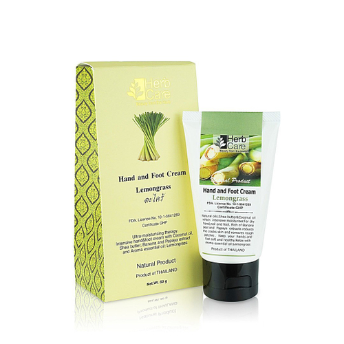 Крем для рук и ног с маслом кокоса, жожоба, оливы Лемонграсс Lemongrass hand and feet cream HerbCare