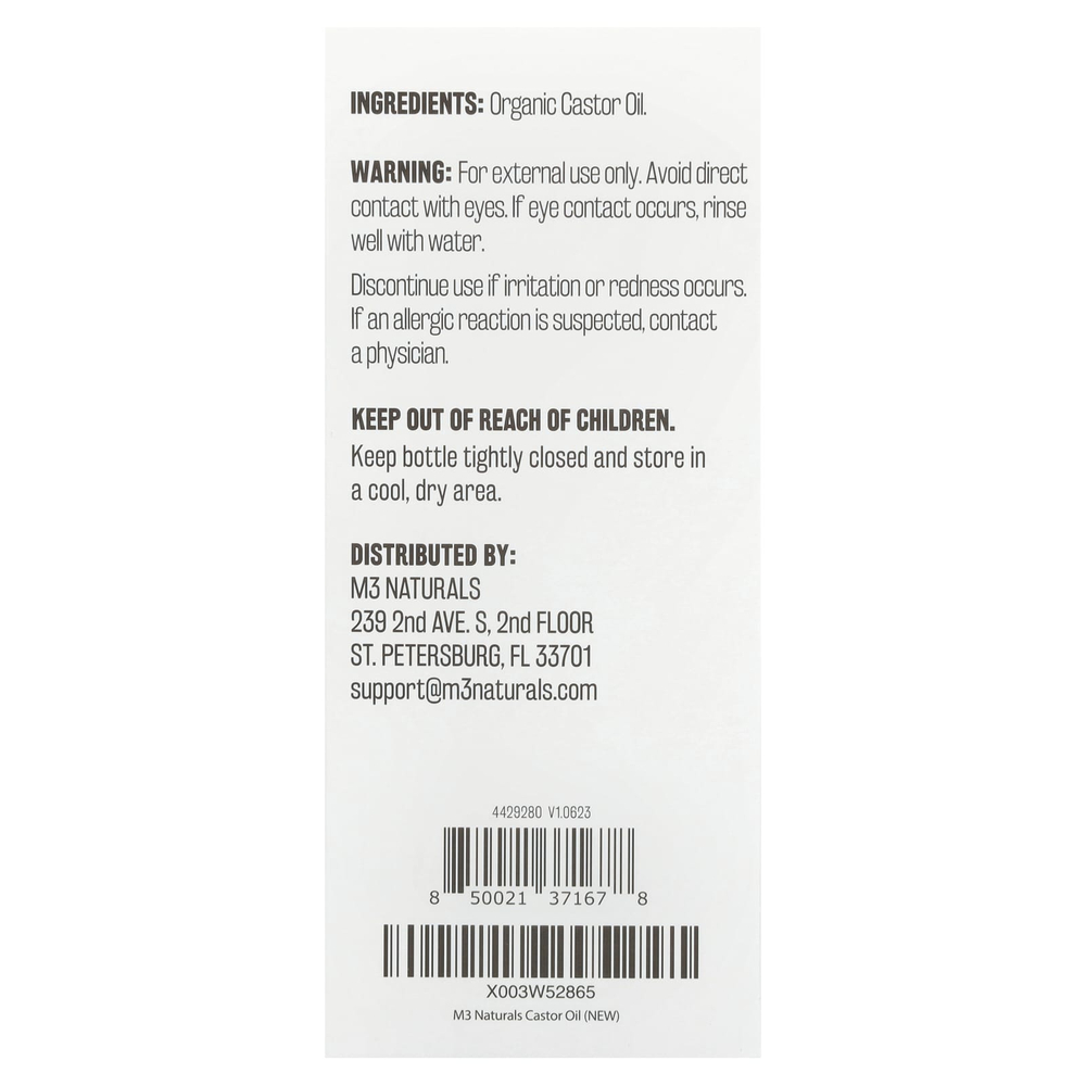 M3, Касторовое масло, для всех типов кожи и волос, 500 мл (16,9 жидк. унц.)