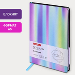 Блокнот А5 (143x210 мм) BRAUBERG VISTA "Gradient" под кожу гибкий срез фольга 80 л. (2 штуки в упаковке)