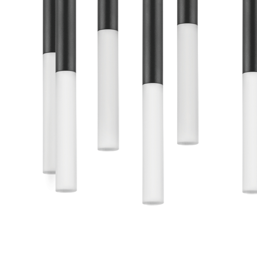 L8T747137 Люстра TUBO LED 40W 2000LM 360G ЧЕРНЫЙ 3000K (574737+747137 (8шт)