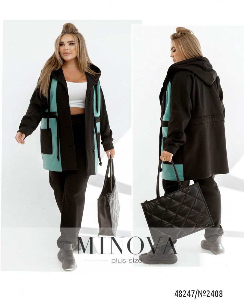 Костюм 2408-мята-черный Minova