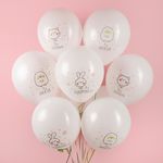 Шар (12''/30 см) Моя Лапонька, Белый, пастель, 1 ст, 25 шт.