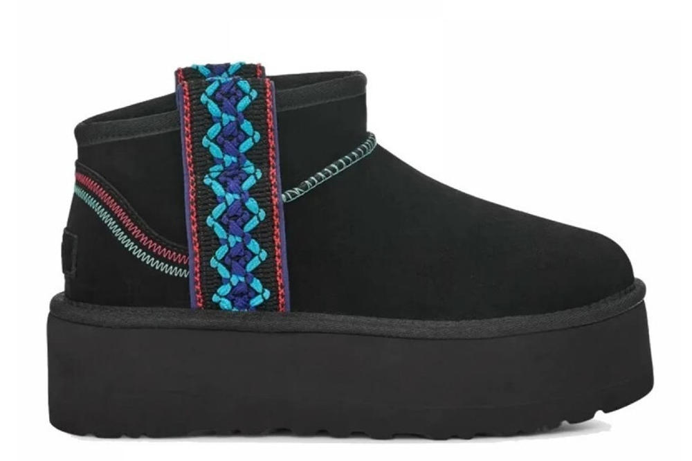 UGG Classic Ultra Mini Braid Platform Black
