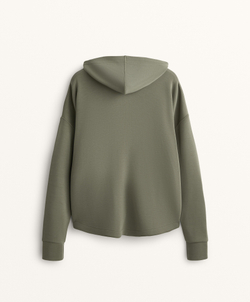 Oysho Толстовка из мягкого модала с застежкой-молнией, светлый хаки