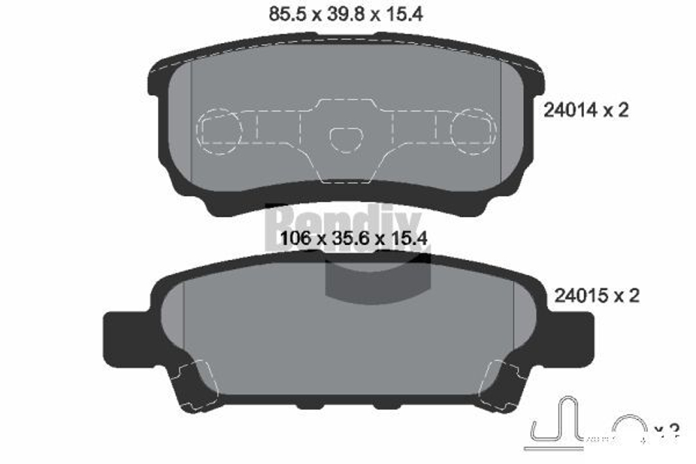 BENDIX Braking - BPD2079-BEN - Brake Pad Set, disc brake