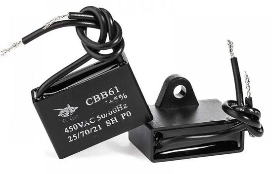 Пусковой конденсатор 2мкФ 450в гибкие выводы / CBB61 / Titan