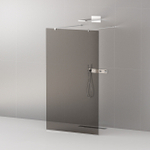 Душевая перегородка Cezares LIBERTA-L-2-80-120-GR-Cr профиль хром, стекло серое