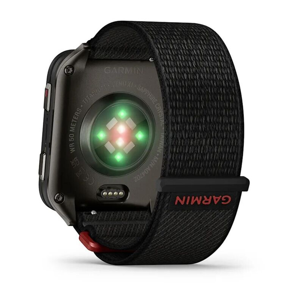 Garmin Venu X1 черные с серой титановой крышкой, черным нейлоновым ремешком ComfortFit
