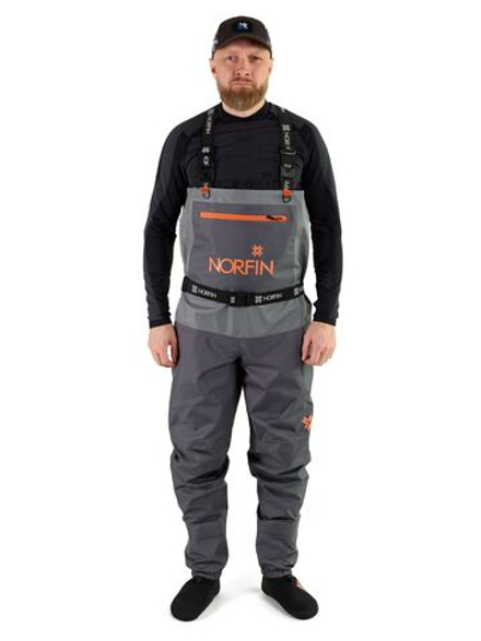 Полукомбинезон заброд. Norfin PILOT STOCKINGFOOT GRAY р.M