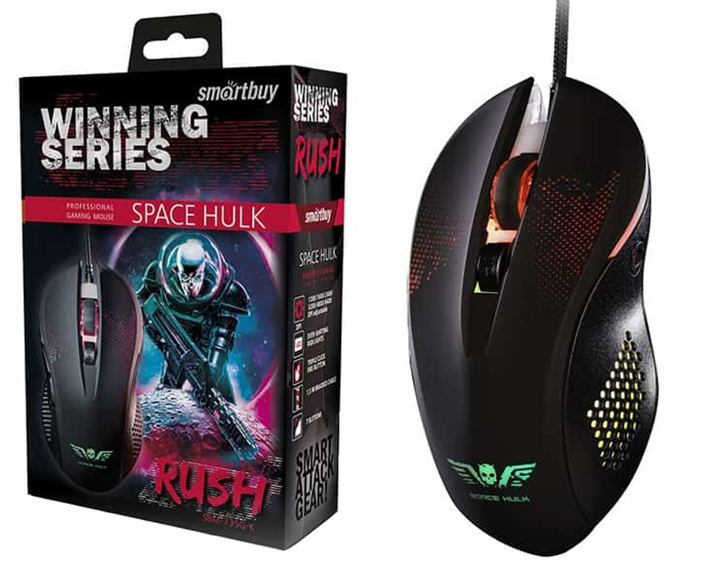 Мышь игровая проводная SmartBuy RUSH Space Hulk черный (SBM-735G-K)