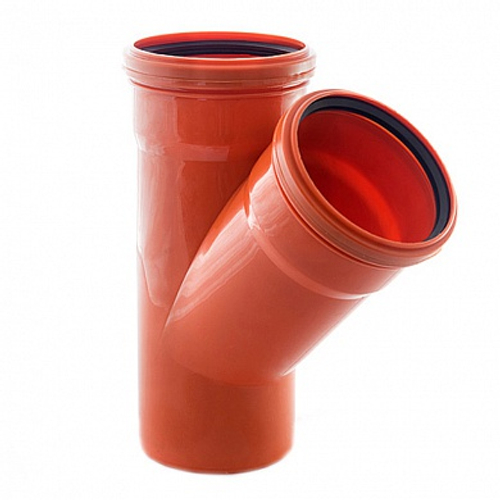 Тройник 110х110 угол 45 наруж ПП ПОЛИТЭК