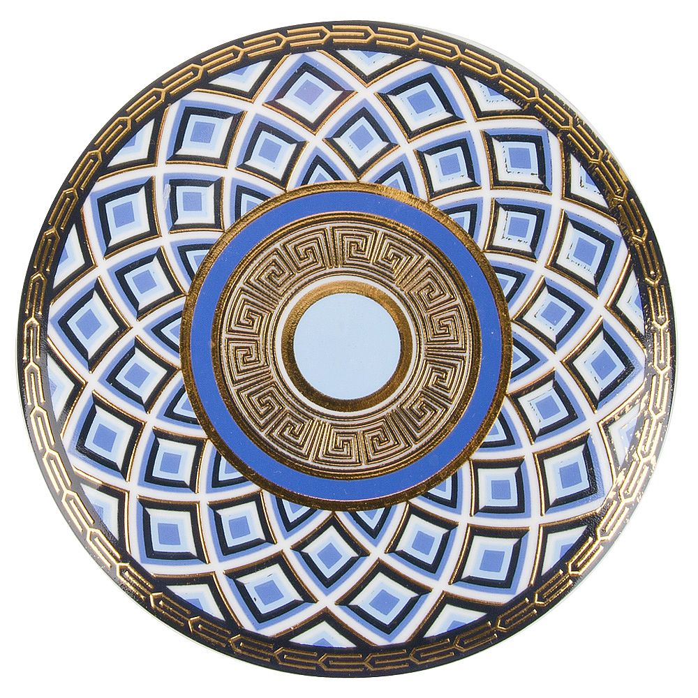 Шкатулка декоративная "Golden Blue"12*4 (фарфор) (подарочная упаковка)