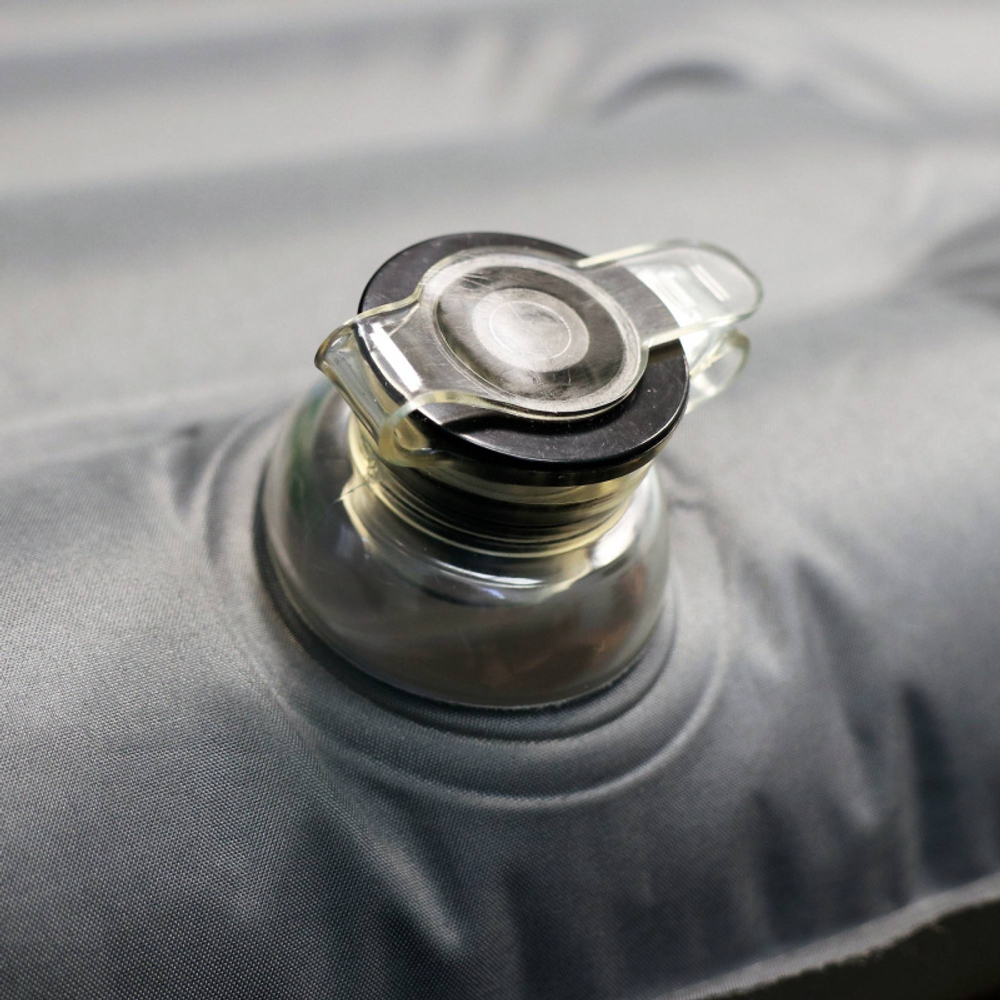 Матрас кемпинговый надувной СЛЕДОПЫТ, с насосом, 190x60x12 cм, голубой/серый