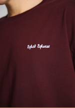 Футболка Город Горький с вышивкой бордо красная