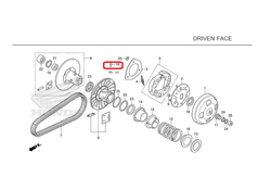 23225-KM1-010.  PIN, ROLLER GUIDE