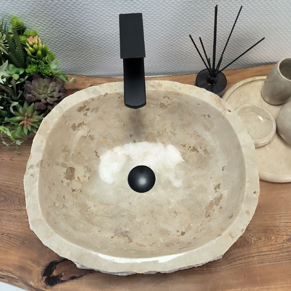 Раковина из мрамора Erozy Cream EM-62768 (46*40*15) 124