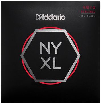 Струны для бас-гитары, никелированные, Long Scale, Heavy, 55-110, D'Addario NYXL55110 NYXL