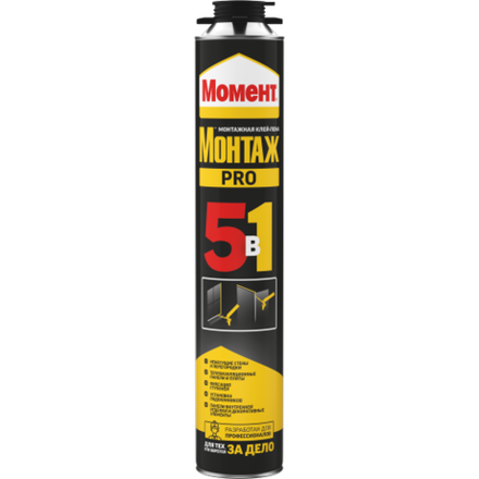 Пена монтажная Момент 3003646 Монтаж клей-пена 5в1 профессиональная 750 мл