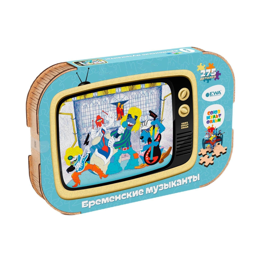 Деревянный пазл Бременские музыканты MAX/275/40x29см (EWA)
