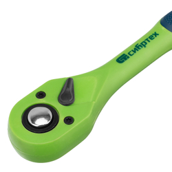 Ключ-трещотка, двухкомпонентная рукоятка, CrV, 1/2 Сибртех