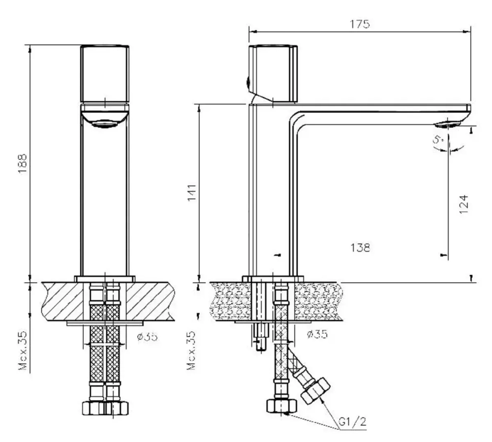 Смеситель для умывальника Haiba HB10577