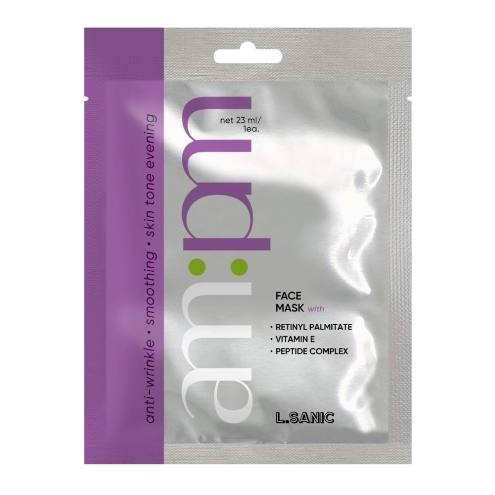 Тканевая маска с пептидным комплексом L.SANIC Am:pm Retinyl Palmitate Peptide Complex Mask Sheet