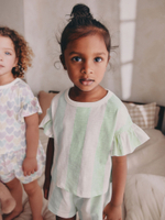 Пижама для девочки Next AC0-790, 3 шт., Сиреневый, Салатовый, Белый