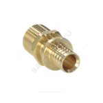 Муфта для PE-X труб аксиальная латунь Дн 20х1/2" НР РОС
