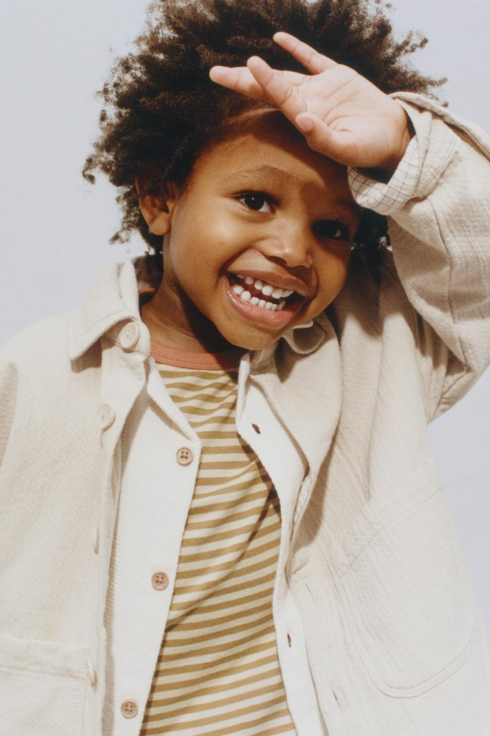 ZARA ФАКТУРНАЯ КУРТКА-РУБАШКА ИЗ ХЛОПКА И ЛЬНА, ЭКРЮ