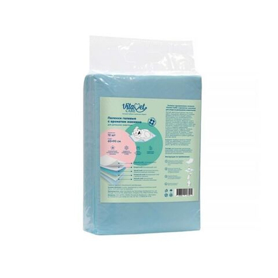 Пеленки VitaVet CARE гелевые, с ароматом жасмина, 60х90 см, 12 шт.