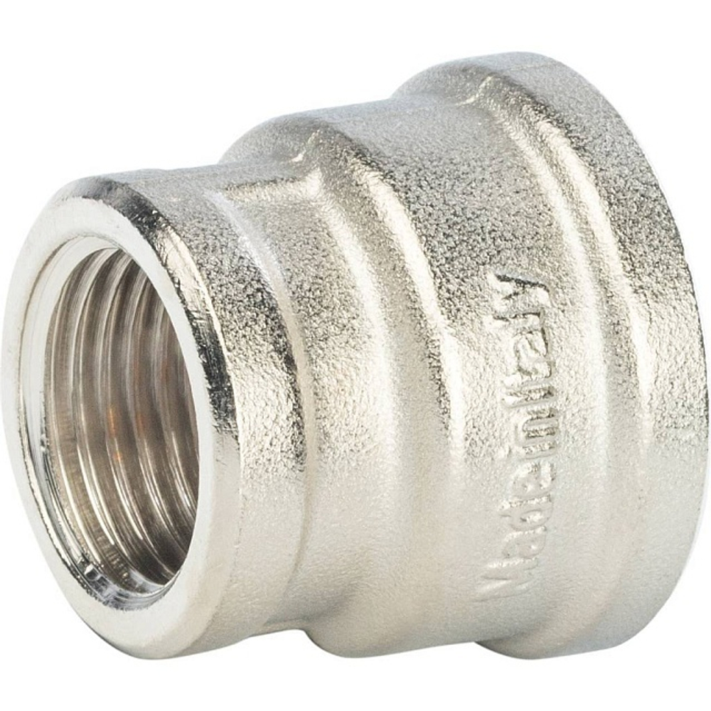 Муфта STOUT переходная никелированная 3/4"x1/2" ВР/ВР