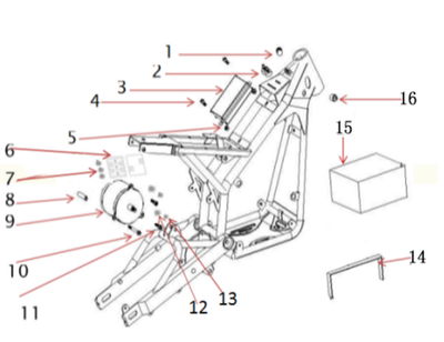 Запчасти H к питбайку Motax MINICROSS E1500