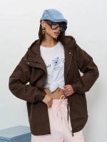 Ветровка с капюшоном удлиненная