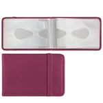 Визитница/кредитница однорядная BRAUBERG "Iguana", на 24 карты, под кожу змеи, застежка, бордовая, 232290