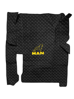Ковры MAN TGX (автомат, механика) (экокожа, черный, черный кант, желтая вышивка)