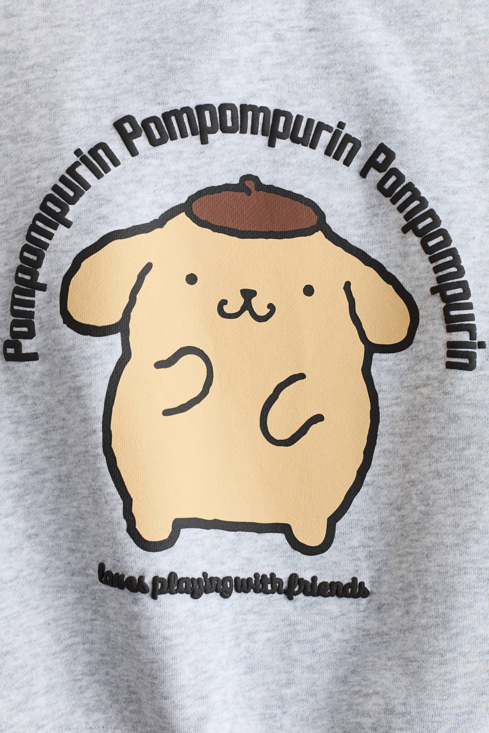 H&M Толстовка с принтом, светло-серый меланж