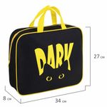 Папка на молнии с ручками BRAUBERG А4, 1 отделение, полиэстер, 80 мм, "Dark cat", 272178