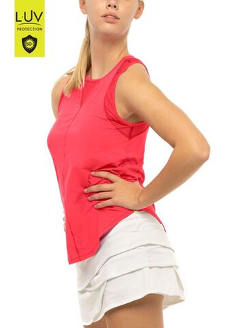 Женский топ теннисный Lucky in Love Luv Chill Out Tank Women - Розовый