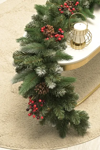 Хвойная гирлянда Очарование с декором 280 см., Леска+ПВХ, ЕлкиТорг (23045)