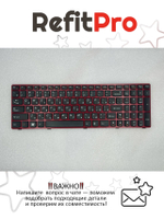 Клавиатура для ноутбука Lenovo G580/Z580A/G585/Z585/G590 раскладка - русская, без подсветки, красная (25202787), оригинал