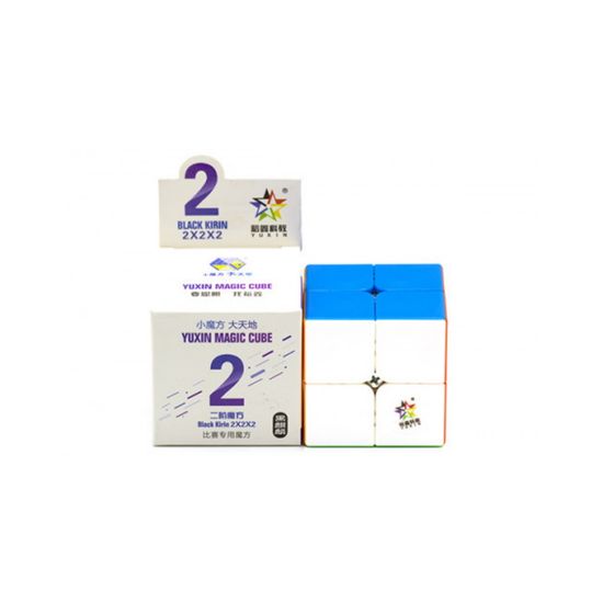 Головоломка кубик YuXin 2x2 Black Kirin