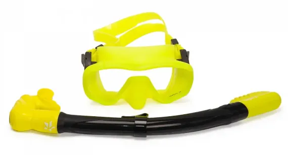Набор маска+трубка Sargan Сенеж желтыё\черный