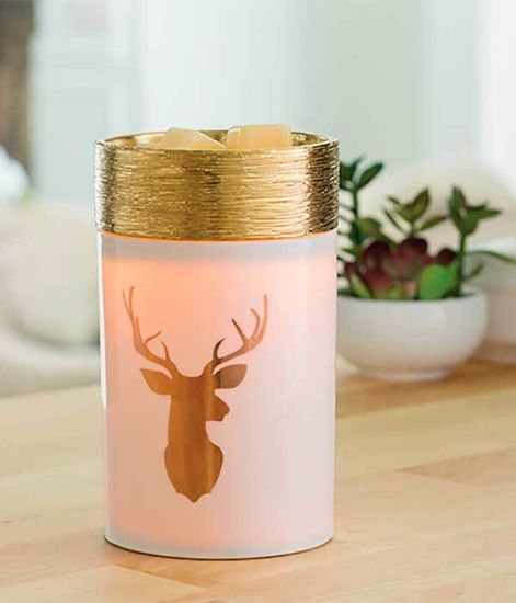 Аромасветильник настольный Золотой олень стекло, Candle Warmers