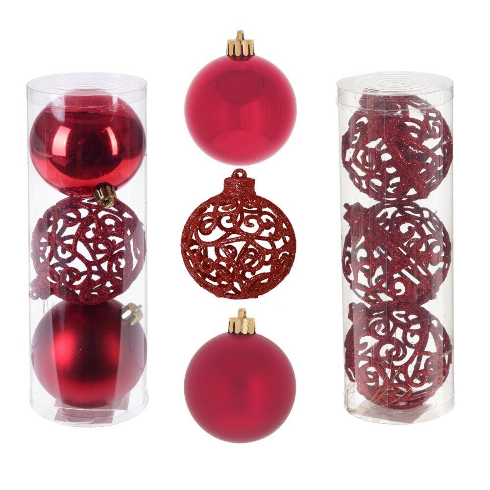 GAEM Набор из 3шт, Украшение новогоднее Шар "Трио фэнтези", D8 см, L8 W8 H24 см