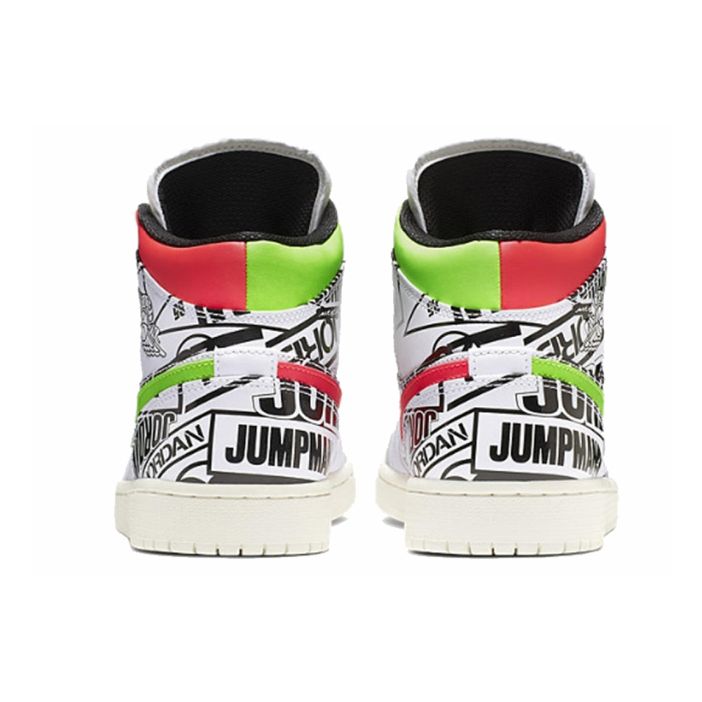 Кроссовки Air Jordan 1 Mid Over-Print Logos