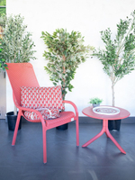 Стол пластиковый обеденный Nardi Spritz + Spritz Mini, красный, Ø605х400-765 мм