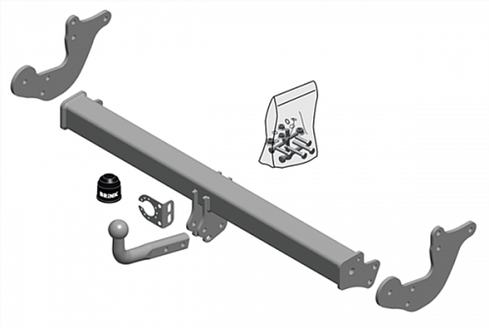 Фаркоп Brink (Thule) 687200 для MERCEDES-BENZ VITO / V-CLASS 2019-(паспорт и сертификат в комплекте)(без электрики)